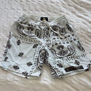 White and Black Men Shorts